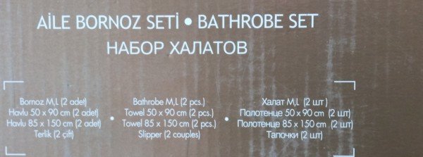 TAÇ MICROCOTTON AİLE BORNOZ SETİ,SALENTINO EKRU&EKRU