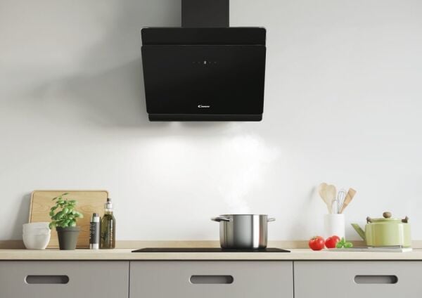 CDG6CBP8B SİYAH CAM 60 CM DAVLUMBAZ