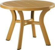 KAHVERENGİ 105CM YUVARLAK MASA