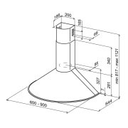 07045133 MARIVELLA 60 CM   ÇELİK DAVLUMBAZ